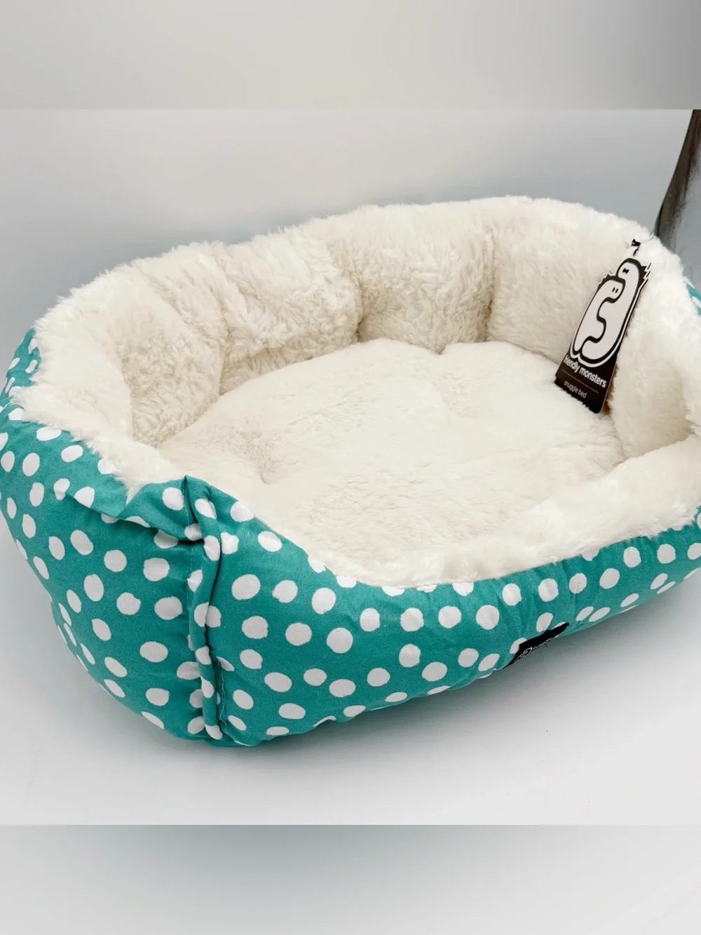 FriendlyMonsters Pet Bed,Micro Suede with Plush Fill,Medium/Small Size Dogs,